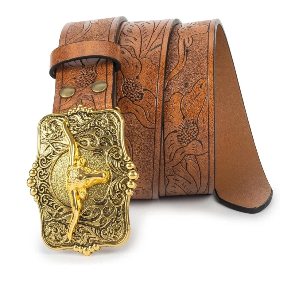 Cowboy Belt leather Belt, Boho Western Belt, longhorn leather belt
